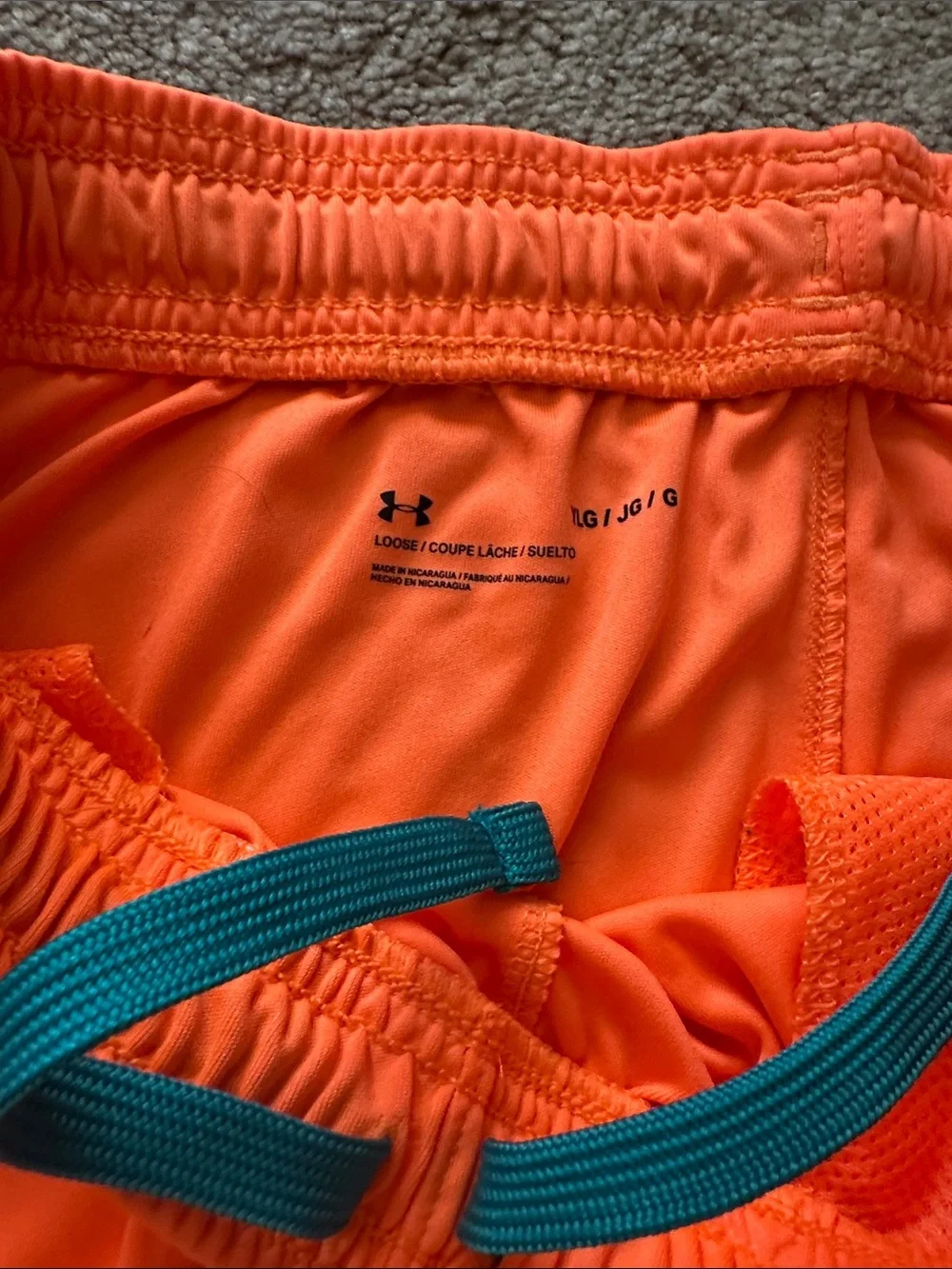 Under Armour Boy's Orange Athletic Shorts